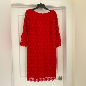 RSVP by Talbots NWT Red Circle Overlay Dress Size 12